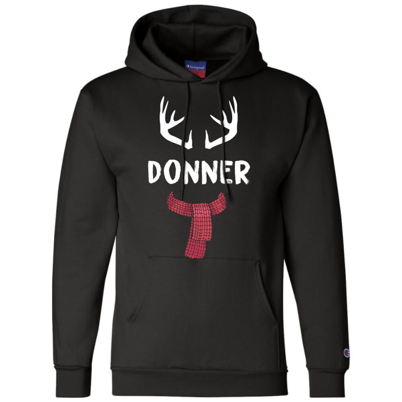 Donner Reindeer Christmas Matching Pjs Group Costume Gift Pullover Champion Hoodie | Artistshot