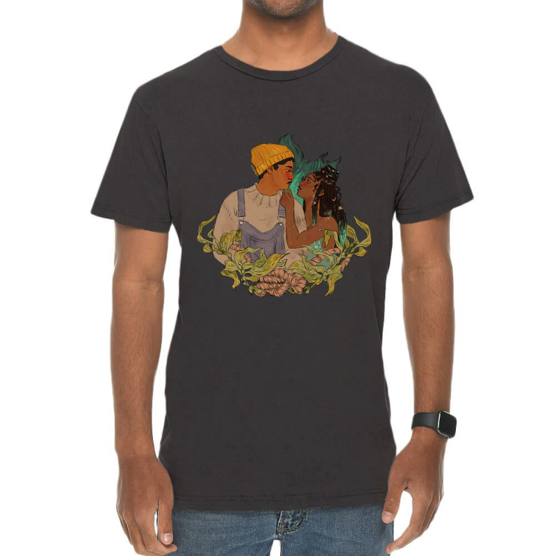 The Mermaid And The Lighthouse Keeper Vintage T-Shirt by cm-arts | Artistshot