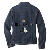 Loroati-black-and-white-whisky-keadaan Relaxed Fit Ladies Denim Jacket | Artistshot