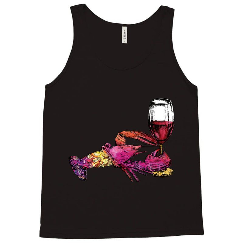 Crustaceancore Lobster With Wine Glass Tank Top | Artistshot