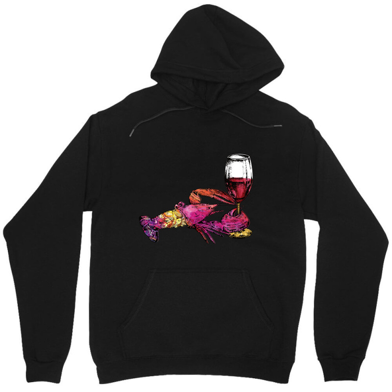 Crustaceancore Lobster With Wine Glass Unisex Hoodie | Artistshot