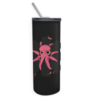 Red Octopus Vintage Skinny Tumbler | Artistshot