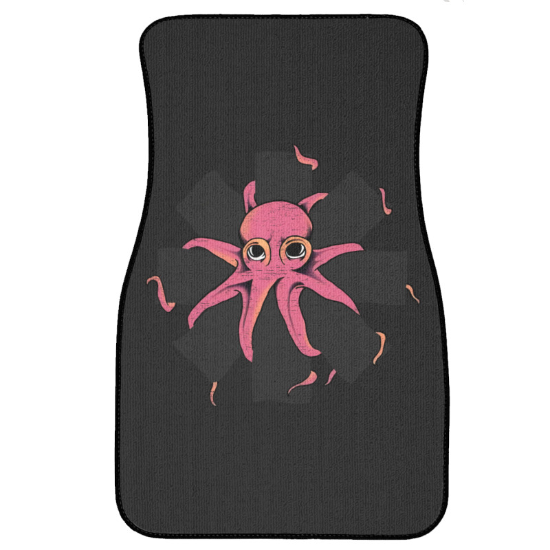 Red Octopus Vintage Front Car Mat | Artistshot