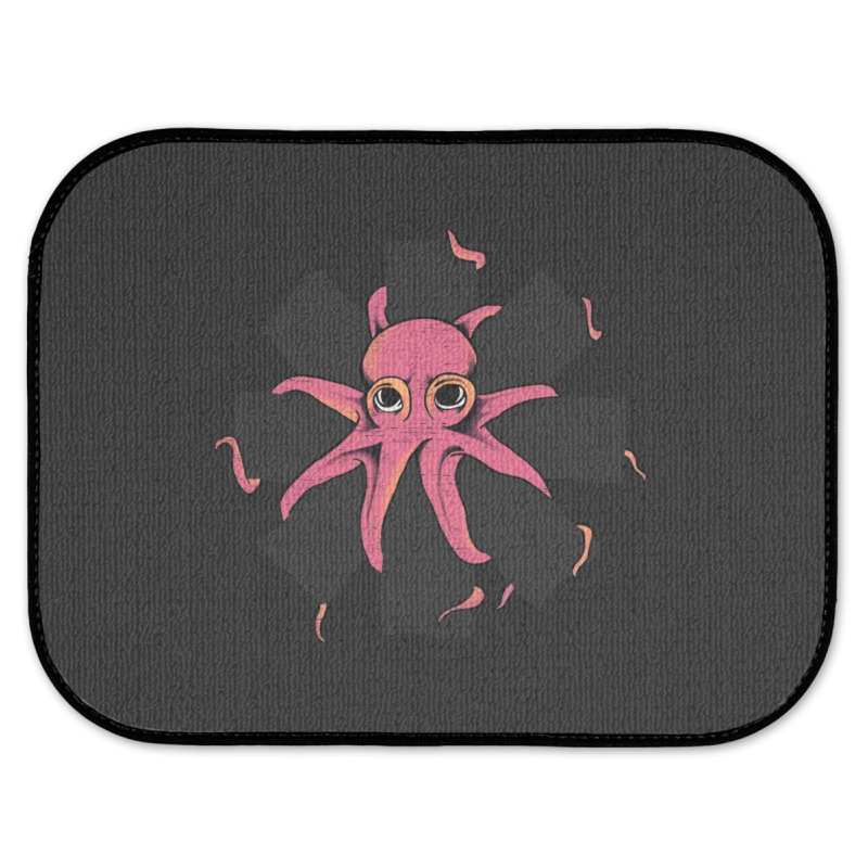 Red Octopus Vintage Rear Car Mat | Artistshot