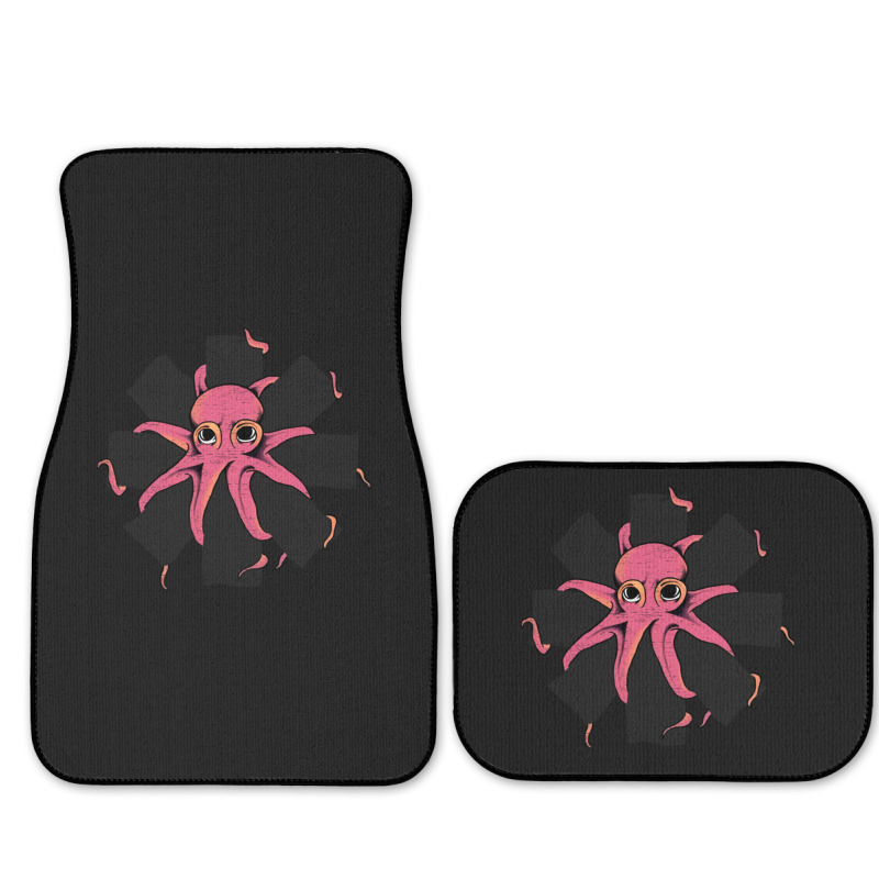 Red Octopus Vintage Full Set Car Mats | Artistshot