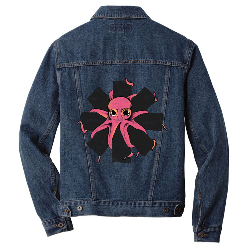 Red Octopus Vintage Men Denim Jacket | Artistshot