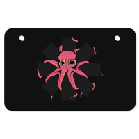 Red Octopus Vintage Atv License Plate | Artistshot