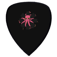 Red Octopus Vintage Shield S Patch | Artistshot