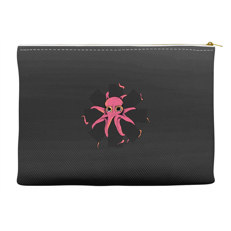 Red Octopus Vintage Accessory Pouches | Artistshot