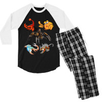 Crustaceancore Ocean Lovers Sea Life Animal Lovers 4 Men's 3/4 Sleeve Pajama Set | Artistshot