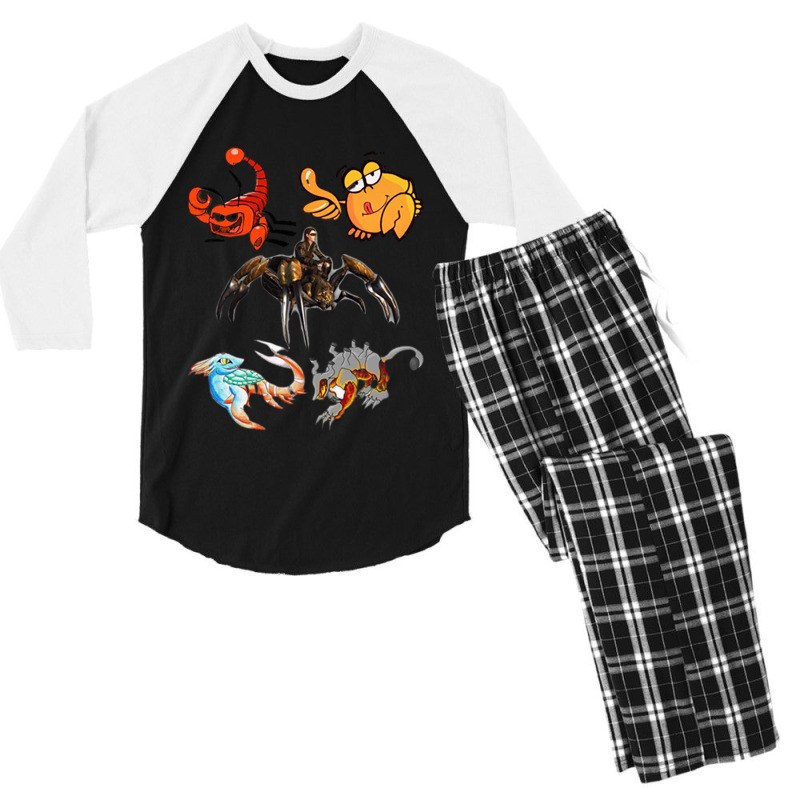 Crustaceancore Ocean Lovers Sea Life Animal Lovers 4 Men's 3/4 Sleeve Pajama Set | Artistshot