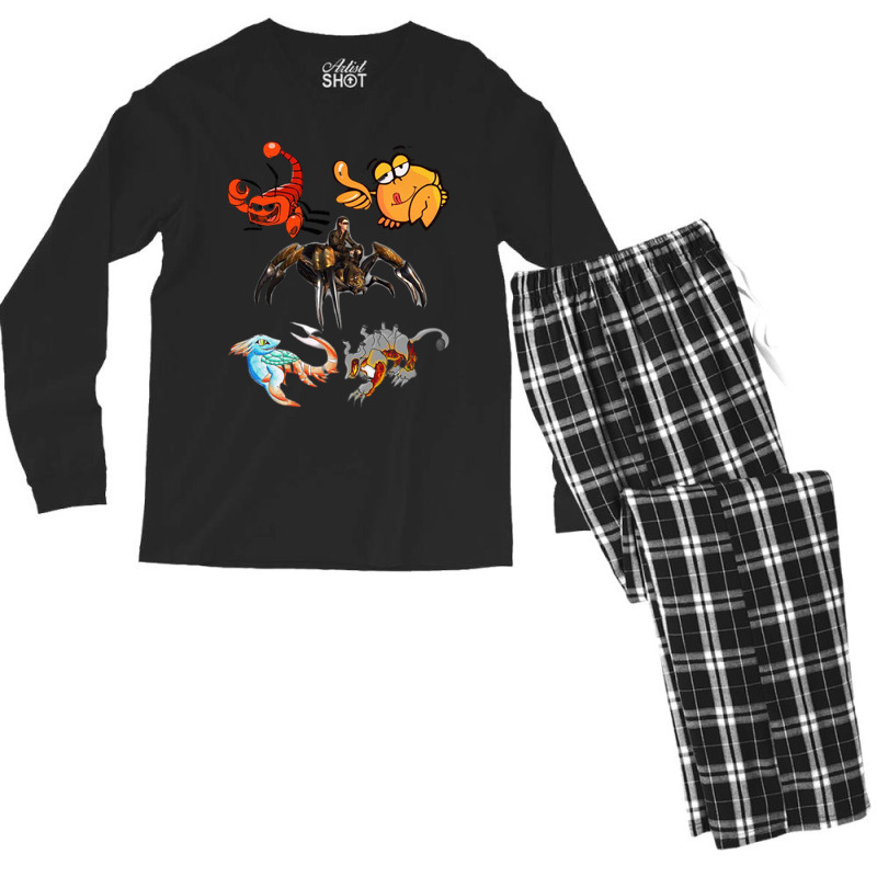 Crustaceancore Ocean Lovers Sea Life Animal Lovers 4 Men's Long Sleeve Pajama Set | Artistshot