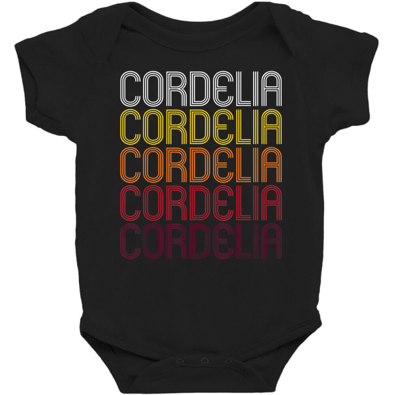 Cordelia Retro Wordmark Pattern Vintage Style Baby Bodysuit by Whitfield Wolff | Artistshot