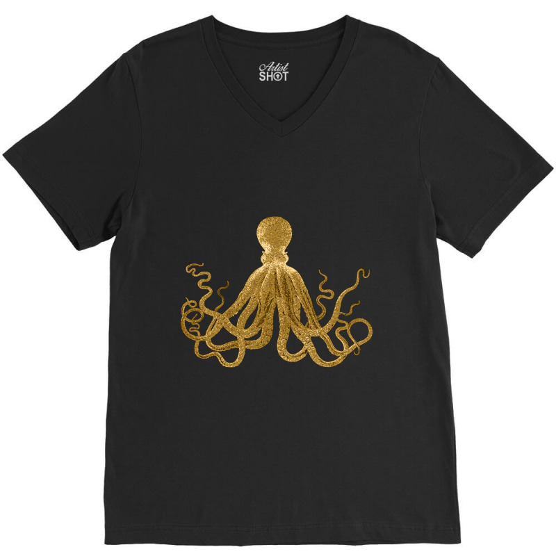 Golden  Crustaceancore V-neck Tee | Artistshot