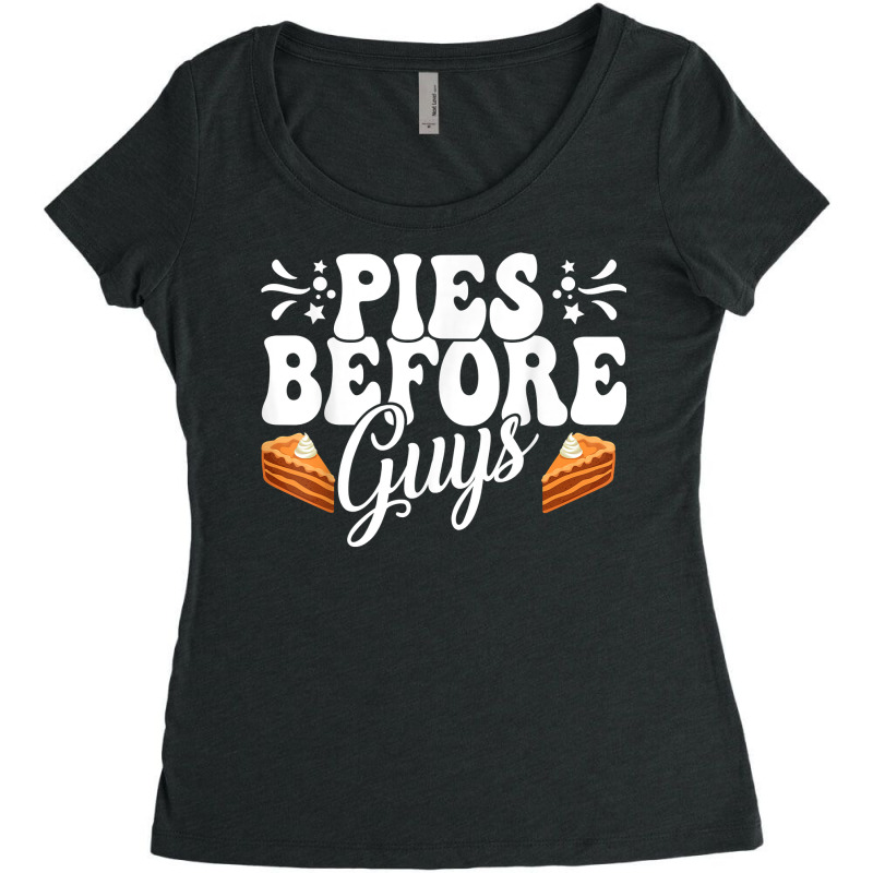 Funny Thanksgiving Pies Before Guys Apparel T Shirt Women's Triblend Scoop T-shirt by cm-arts | Artistshot