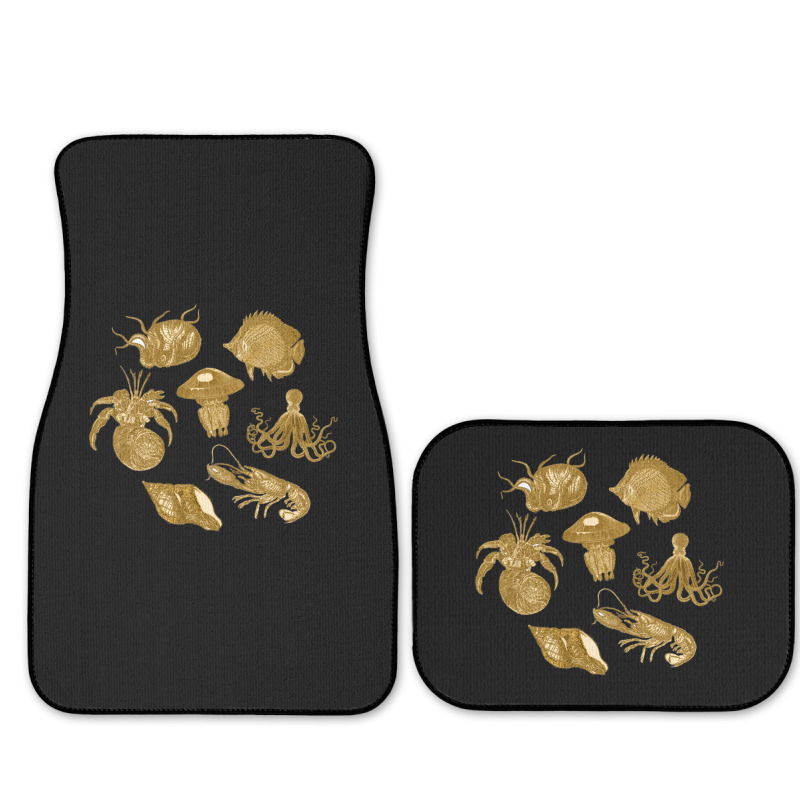 Golden Crustaceancore Full Set Car Mats | Artistshot