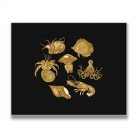 Golden Crustaceancore Metal Print Horizontal | Artistshot