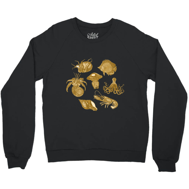 Golden Crustaceancore Crewneck Sweatshirt | Artistshot