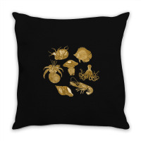 Golden Crustaceancore Throw Pillow | Artistshot