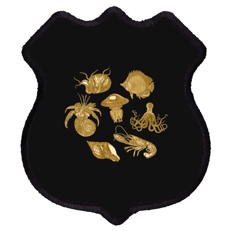 Golden Crustaceancore Shield Patch | Artistshot