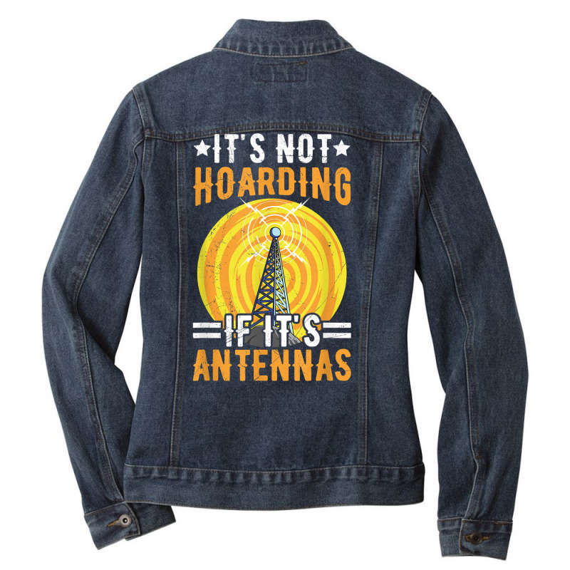 Ham Radio Professional Quote For A Ham Radio Amateur T Shirt Ladies Denim Jacket by cm-arts | Artistshot