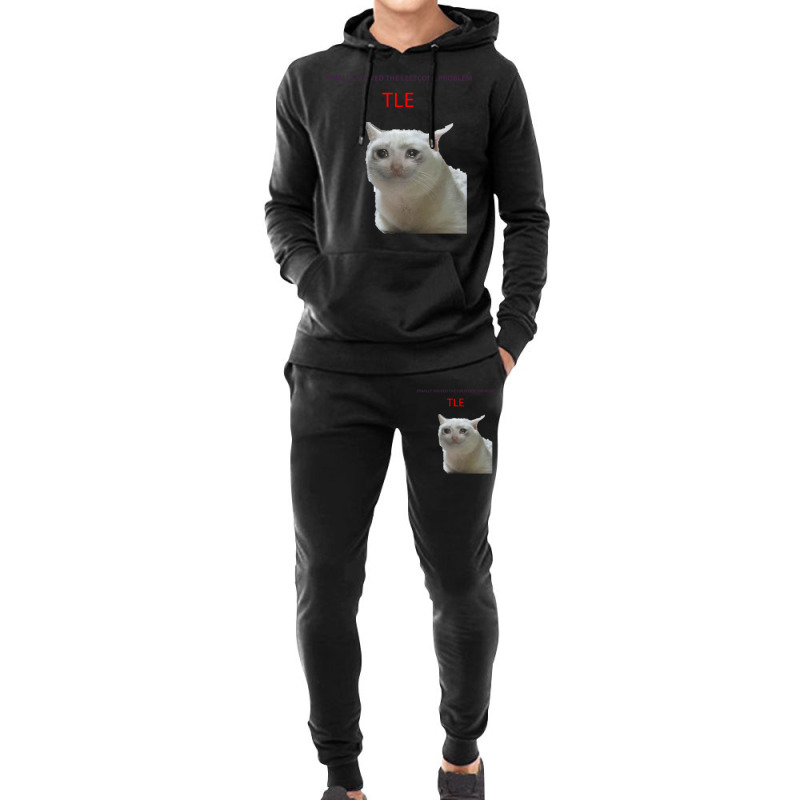 Leetcode Problem Crying Cat Meme Hoodie & Jogger Set | Artistshot