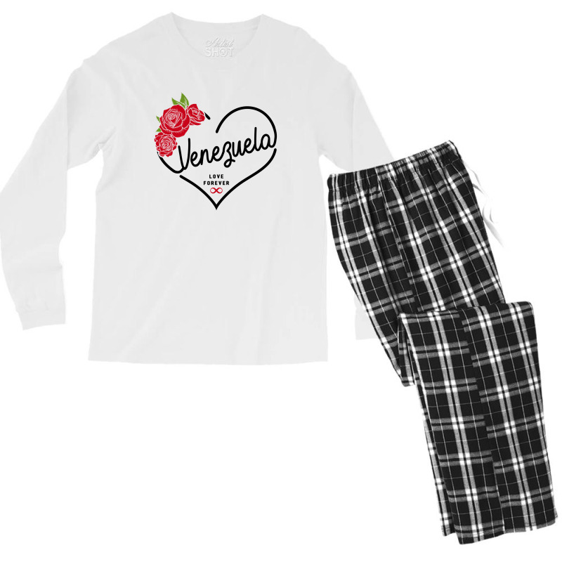 Venezuela Love Forever Men's Long Sleeve Pajama Set by honeysuckle | Artistshot