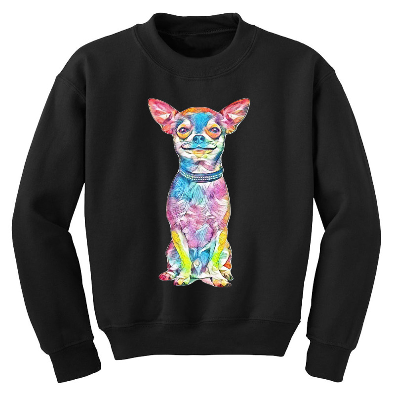 Chihuahua Spiked Collar Youth Sweatshirt by Kemnabi | Artistshot