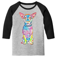 Chihuahua Spiked Collar Youth 3/4 Sleeve | Artistshot