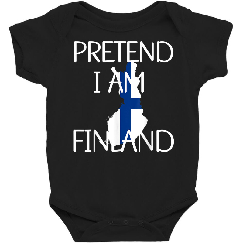 Pretend I Am Finland Costume Party Funny Halloween Baby Bodysuit by Outpost | Artistshot