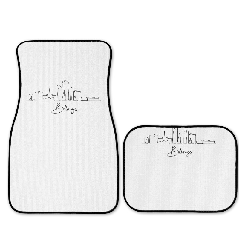 City Skyline Travel Souvenir Tourist Billings Montana T Shirt Full Set Car Mats | Artistshot