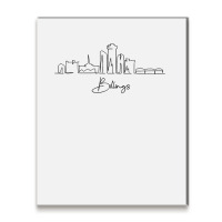 City Skyline Travel Souvenir Tourist Billings Montana T Shirt Metal Print Vertical | Artistshot