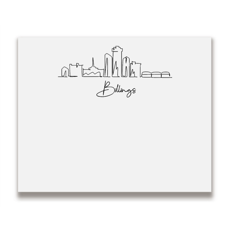 City Skyline Travel Souvenir Tourist Billings Montana T Shirt Metal Print Horizontal | Artistshot