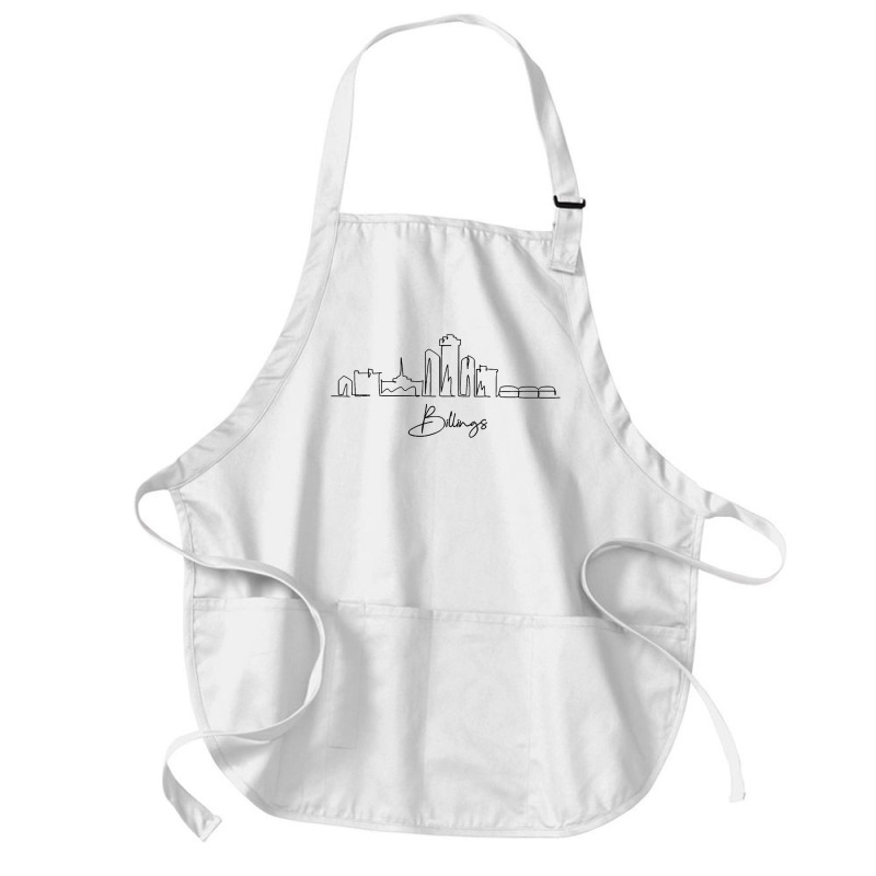 City Skyline Travel Souvenir Tourist Billings Montana T Shirt Medium-length Apron | Artistshot