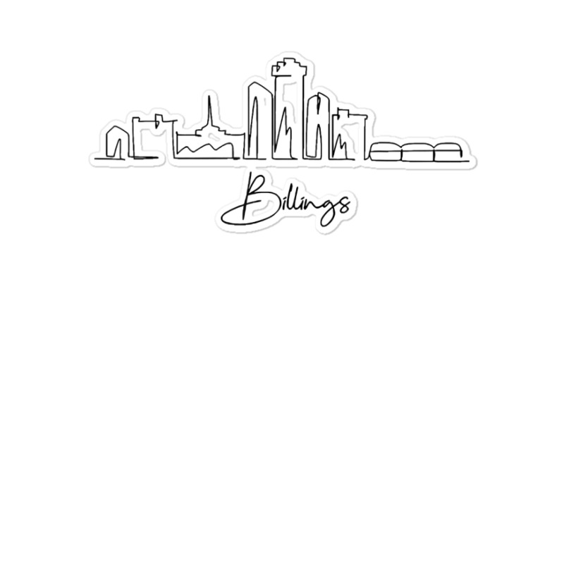 City Skyline Travel Souvenir Tourist Billings Montana T Shirt Sticker | Artistshot