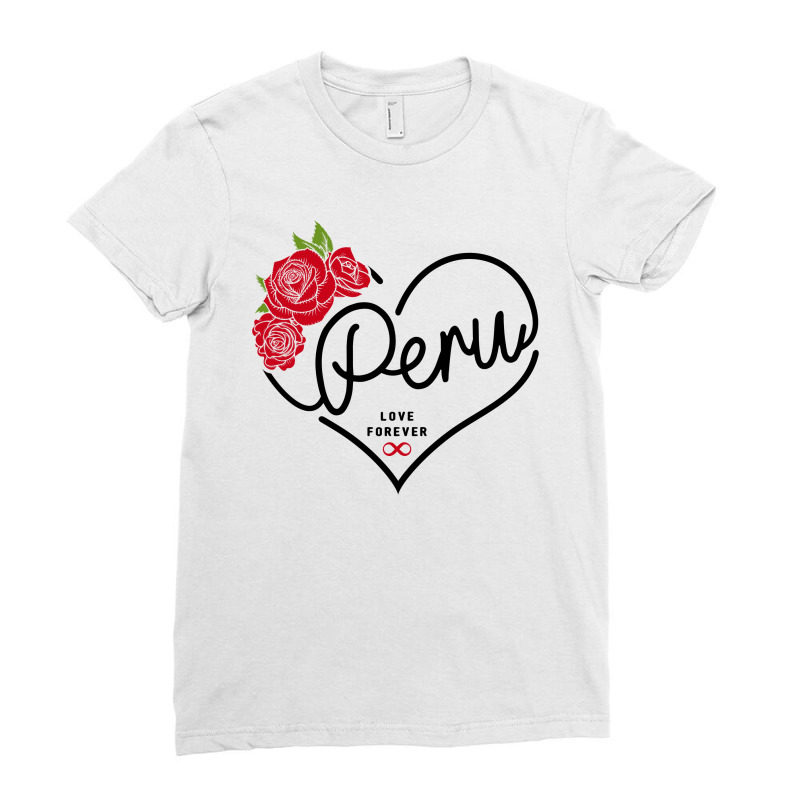 Peru Love Forever Ladies Fitted T-Shirt by honeysuckle | Artistshot