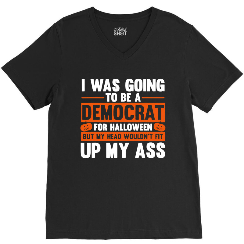 Political Halloween Costume V-Neck Tee by Yellowbubbles | Artistshot