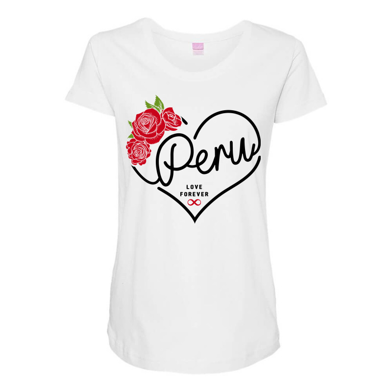 Peru Love Forever Maternity Scoop Neck T-shirt by honeysuckle | Artistshot