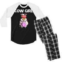 Cool Cow For Girls Kids Cow Farmer Whisperer Dairy Farming T Shirt Men's 3/4 Sleeve Pajama Set | Artistshot