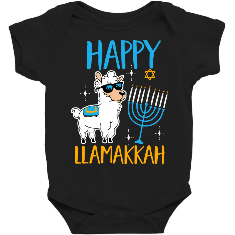 Happy Hanukkah Jewish Christmas Jewish Hanukkah Llamakkah Baby Bodysuit | Artistshot