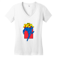 The Tick Cartoon Women's V-neck T-shirt | Artistshot