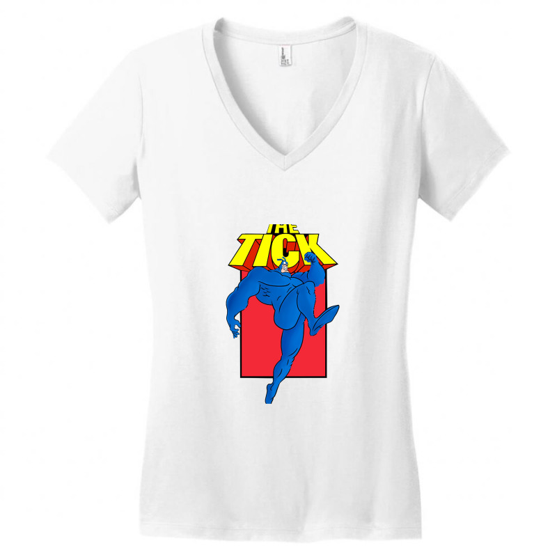 The Tick Cartoon Women's V-Neck T-Shirt by lullabellelaart | Artistshot