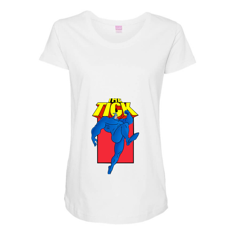 The Tick Cartoon Maternity Scoop Neck T-shirt by lullabellelaart | Artistshot