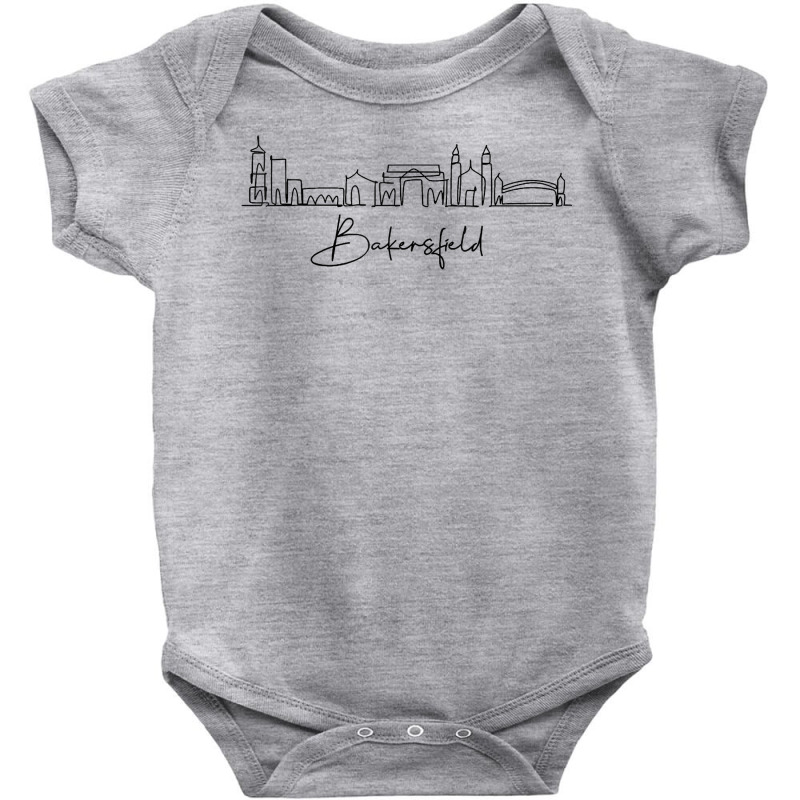 City Skyline Travel Souvenir Tourist Bakersfield California T Shirt Baby Bodysuit by cm-arts | Artistshot