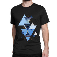 Geometric Triangle Compilation In Blue Classic T-shirt | Artistshot