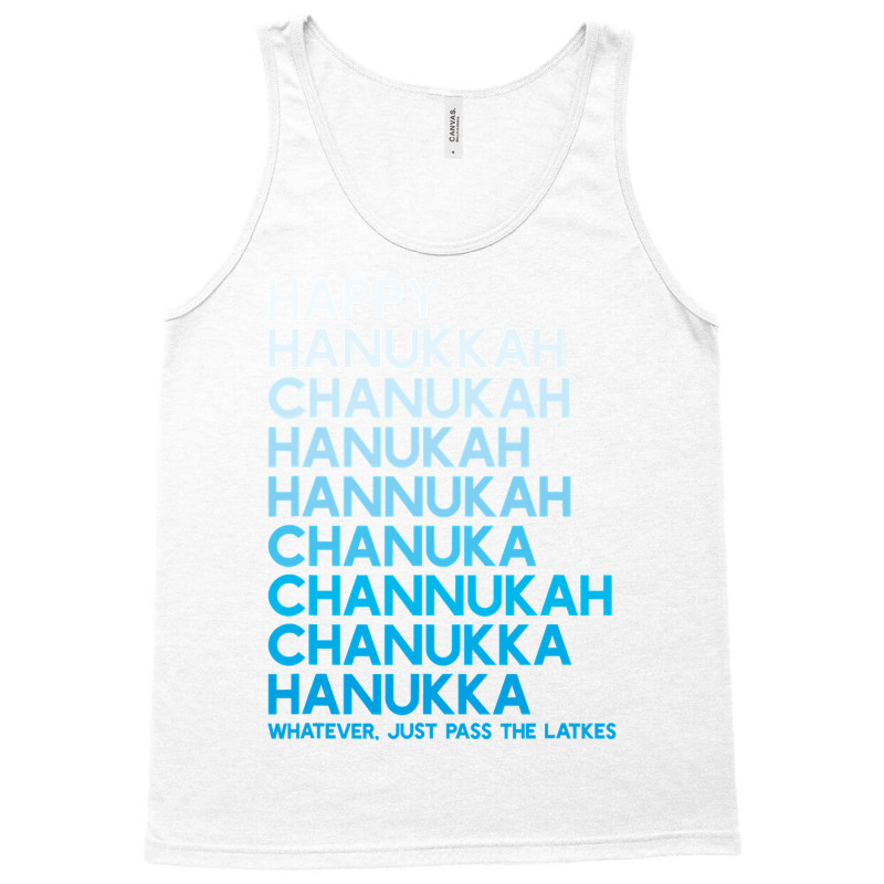 Happy Hanukkah Jewish Holiday Chanukah Menorah Dreidel Tank Top | Artistshot