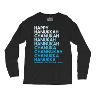 Happy Hanukkah Jewish Holiday Chanukah Menorah Dreidel Long Sleeve Shirts | Artistshot