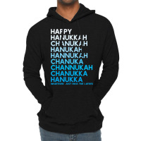 Happy Hanukkah Jewish Holiday Chanukah Menorah Dreidel Lightweight Hoodie | Artistshot