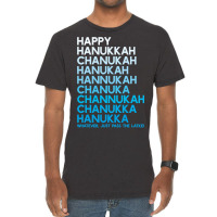 Happy Hanukkah Jewish Holiday Chanukah Menorah Dreidel Vintage T-shirt | Artistshot