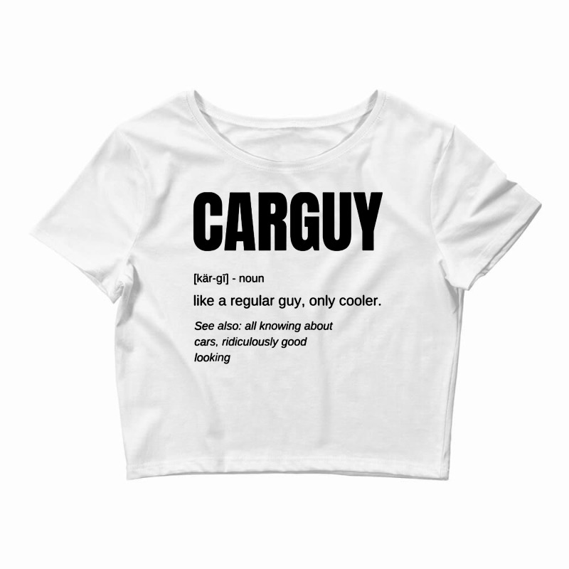 Funny Car Guy Crop Top by Cocoa | Artistshot